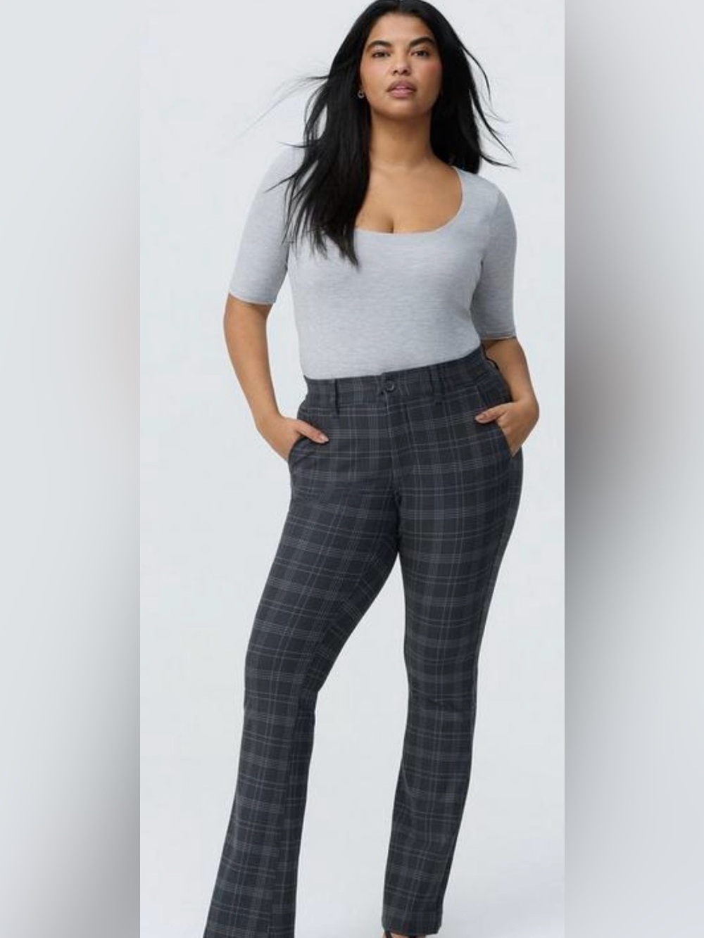Torrid Scoop Neck Shaping Tee 2 - Picture 3 of 10